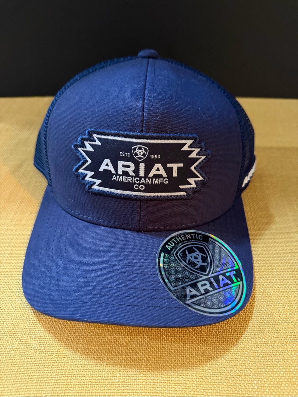 Ariat Navy Blue Logo Patch Trucker Hat